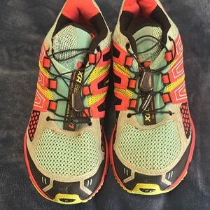 Salomon XR Mission Athletic Hiking Shoes - Red, Yellow, Black, Green
